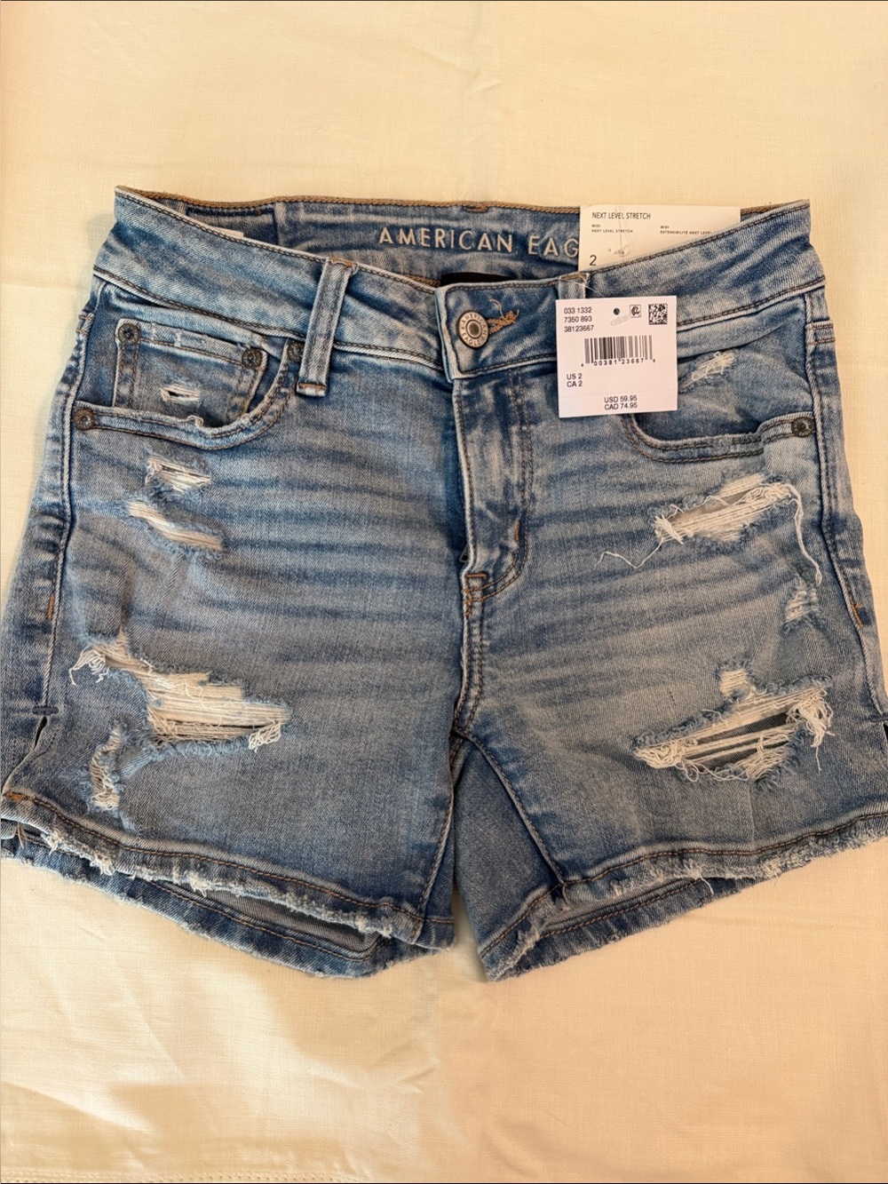American Eagle Outfitters  Distressed Denim Shorts - New w/ tags. Size 2